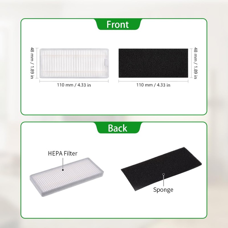 Neutop Replacement Filters Compatible with eufy RoboVac 11S, 15T, 30,