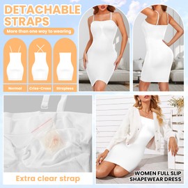 Strapless Shapewear Slips for Under Dresses Strapless Full Body Shaper Tummy Control Dress Slip Seamless