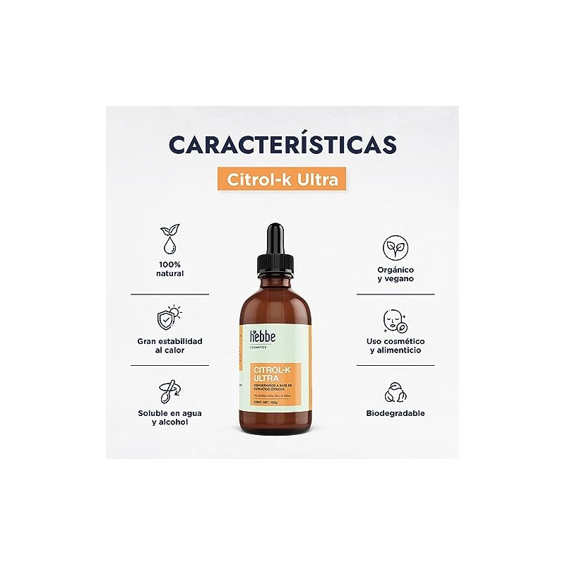 HEBBE - Citrol K 100 g | Conservador cosmético y