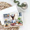 Caroline's Treasures Miniature Pinscher The Chef Greeting Cards Pack of