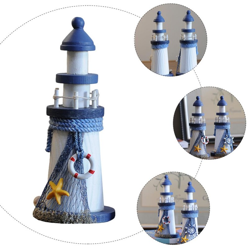 Ciieeo 1pc Lighthouse Outdoor Decor: Garden Lighthouse - Nautical Decor