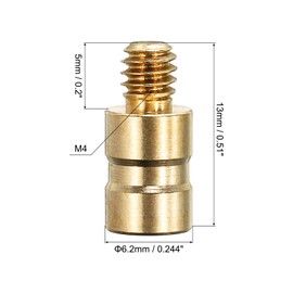 PATIKIL 25 Grain Archery Arrow Insert 0.244 Inch 12 Pack Brass Arrow Weight Bolts for Field Tips Shaft