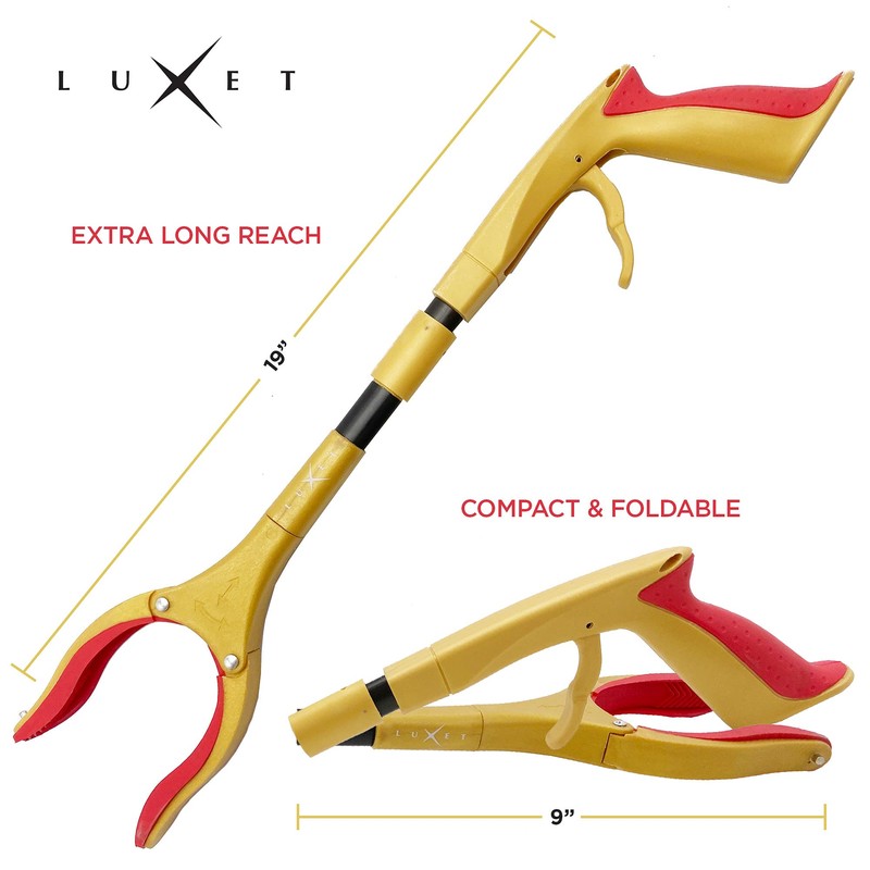 Grabber Reacher Tool - Latest Version Luxet 19 Inch Gold&Black,