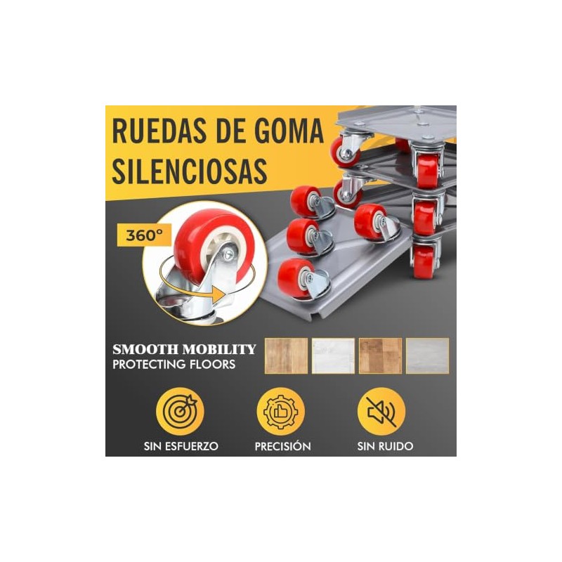 Ruedas para Muebles Pesados Carga de 600KG, Elevadores de Muebles
