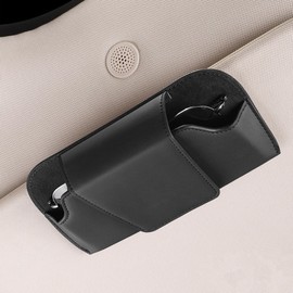CHENGZI Car glasses case, car visor, storage box, glasses frame, leather card holder