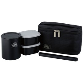 Wahei Freiz Slim Insulated Bento Box 21.6 fl. oz. (640 mL) Fortec Lunch Navy FLR-8162