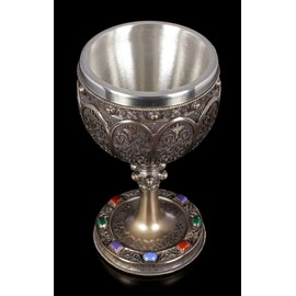Holy Grail Goblet - Bronzed | Wine Goblet, Decorative Items, Drinking Cup, Height 17 cm, 250 ml