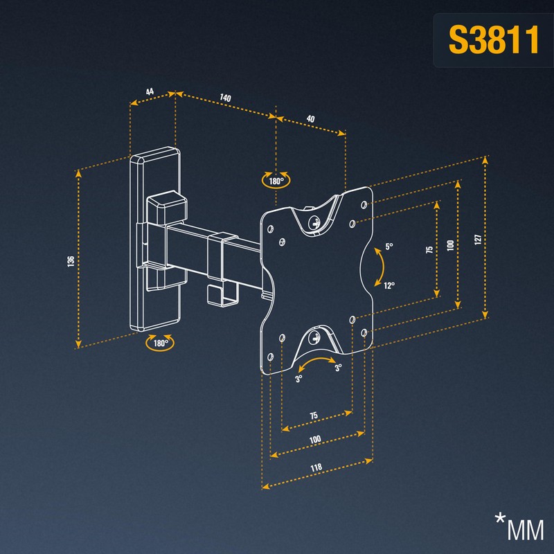 Ricoo TV Wall Bracket - S2911 | S0711 | R02-11