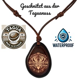 Amarumi Taguan nut necklace, Wood, 0