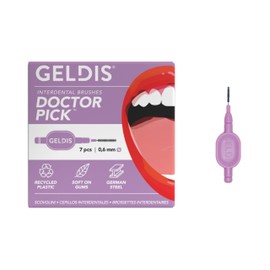GELDIS Interdental Brushes Doctor Pick - Interdental Brushes for Teeth Cleaning, Dental Brushes for Tartar Remover, Pack of 7 - With Cap