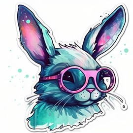 Yoonek Graphics Bunny Rabbit Vinyl Decal Sticker for Car, Laptop, Tumbler, More. #004314