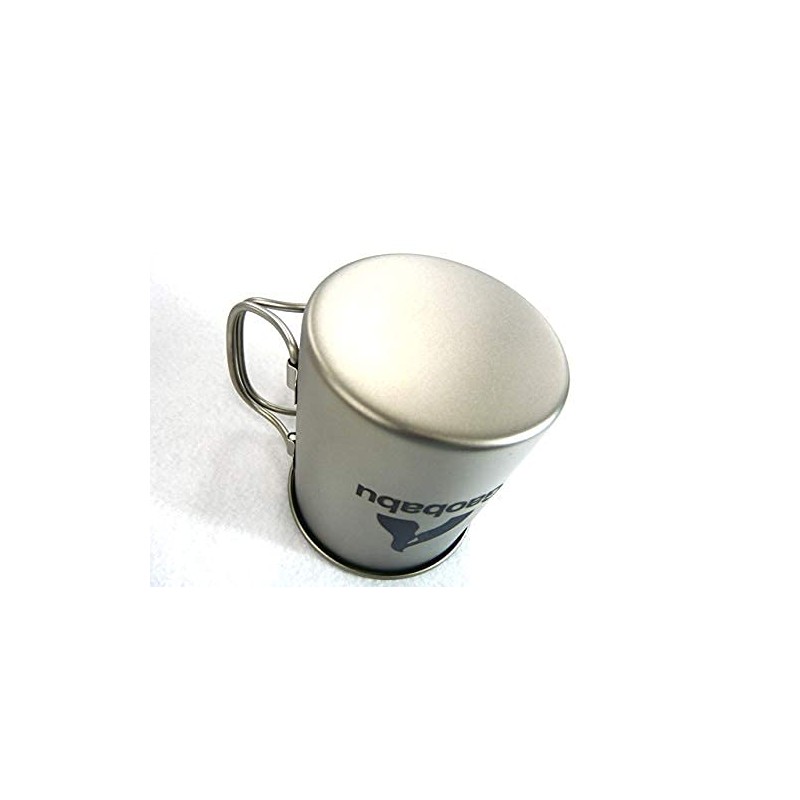 Gaobabuチタンマグカップ 300ml＆400mlのセット（フタ・メッシュ袋付）