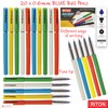 RITON Rocket 20 x 0.6mm Fine Tip BLUE Ball Pens
