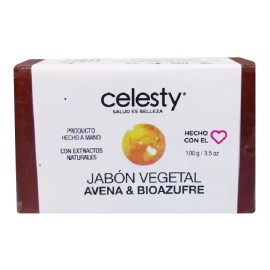 Celesty Kit 50 Pzs Jabón Vegetal Avena Y Bioazufre 100g Glicerina