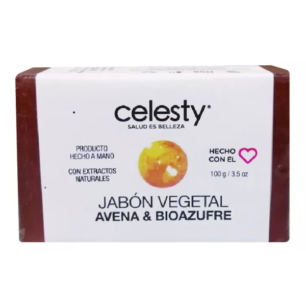 Celesty Kit 50 Pzs Jabón Vegetal Avena Y Bioazufre 100g
