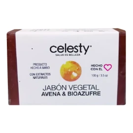 Celesty Kit 50 Pzs Jabón Vegetal Avena Y Bioazufre 100g Glicerina
