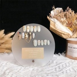 Nail art acrylic display board nail design exhibition board circular WFLN1TW / 네일아트 아크릴 디스플레이 보드 네일 디자인 전시판 원형WFLN1TW