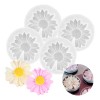 4pz Moldes De Silicon Flores Gerbera Adornos Velas Jabones