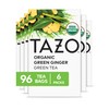 TAZO Organic Green Tea, Green Ginger, 96 Total Tea Bags