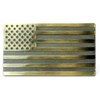 MULL USA 3D Metal Flag Emblem (7"x4", Vintage Antique Bronze)