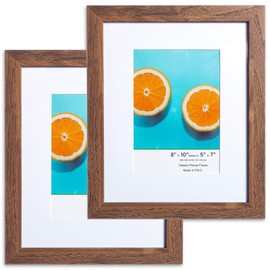 TheDisplayGuys - 2-Pack Classic Wooden Picture Frames w/Tempered Glass - 4x6 in - Dark Oak