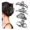 4pcs Pinzas Para Cabello Araña Con Strass Punk Fiesta