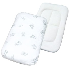un doudou NZ1123-P-G D-80 Baby Mickey, Monotone, 100% Cotton, Organic Cotton, Double Gauze, Mesh Specifications, Breathable, 3-Layer Structure, Medium Core, 15.7 x 25.6 inches (40 x 65 cm), Made in