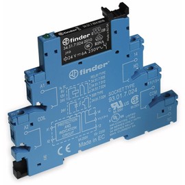 finder 38.51.7.012.0050 Relay Module Rated Voltage: 12 V/DC Switching Current (Max.): 6 A 1 Changer 1 Piece