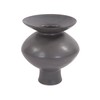 Howard Elliott Graphite Ceramic Flared Vase- Small