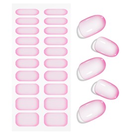 JMEOWIO Nail Foil UV Hardening Pink Colour Gradient UV Gel Nail Strips Nail Stickers Nail Stickers Nail Art Decoration Nail Design Accessories