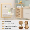 KINBOR BABY Kinborbaby Small Bathroom Storage Cabinet - Bamboo Cabinet,