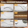 Muzata 16.5FT/5Meter Spotless Silicone LED Channel System Recessed Flexible Tube