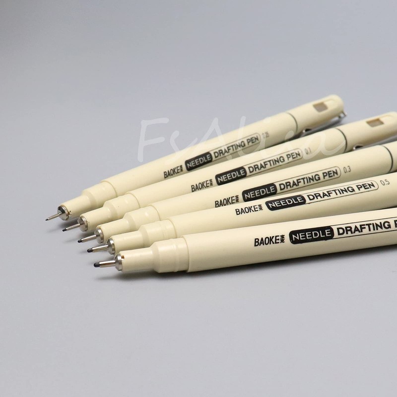 FsAlisa Drafting Pen, Millimeter Pen, Black Water-Based Pen, Needle Pen,