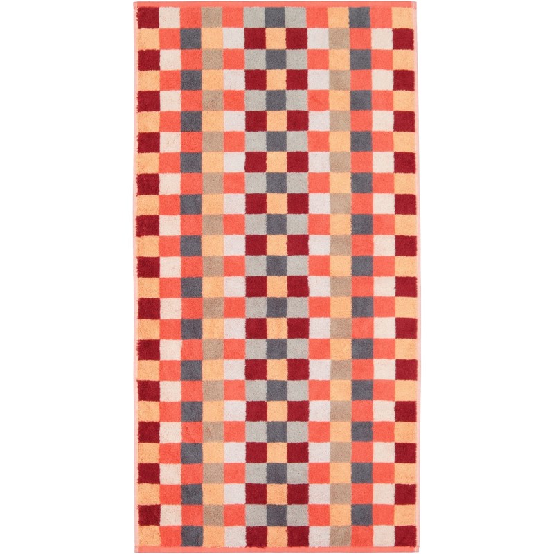 Cawö Home Hand Towels Unique Chequered 942 Coral - 22