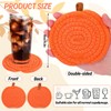 Whaline Fall Pumpkin Cotton Coasters Pink Orange Cute Pumpkin Handmade