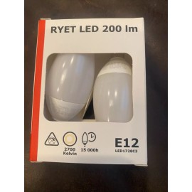 IKEA RYET LED Bulb E12 200 Lumen Chandelier Opal 2 Pack 104.099.70