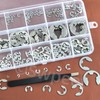 Swpeet 210Pcs 14 Sizes 304 Stainless Steel E-Clip with Tweezers