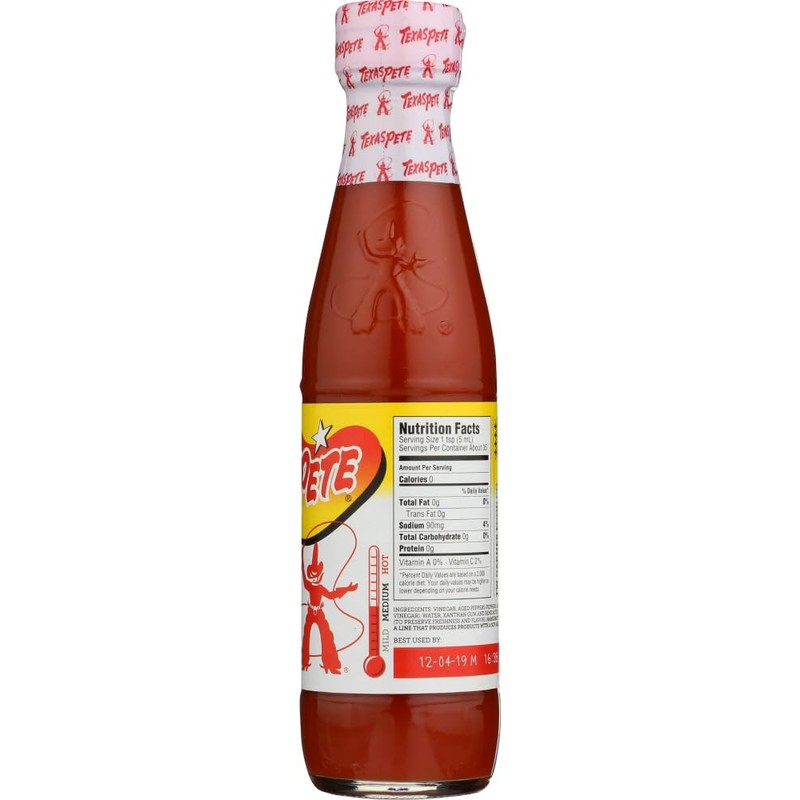 Texas Pete Original Hot Sauce 6 ounce (Pack of 4)