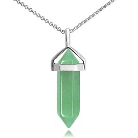 Philip Jones Green Aventurine Genuine Gemstone Necklace