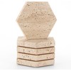 WORHE Marble Coaster Set of 5, Hexagon Drink Coaster Coaster