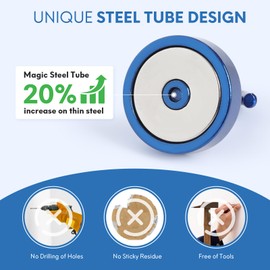 Neosmuk Magnetic Hooks, Cruise Ship Essentials, 60lb+ Heavy Duty Magnetic Hooks for Cruise Cabins, Refrigerator, Grill, Hanging, and Travel | Extra Strong Must-Haves Magnet Hook,Navyblue