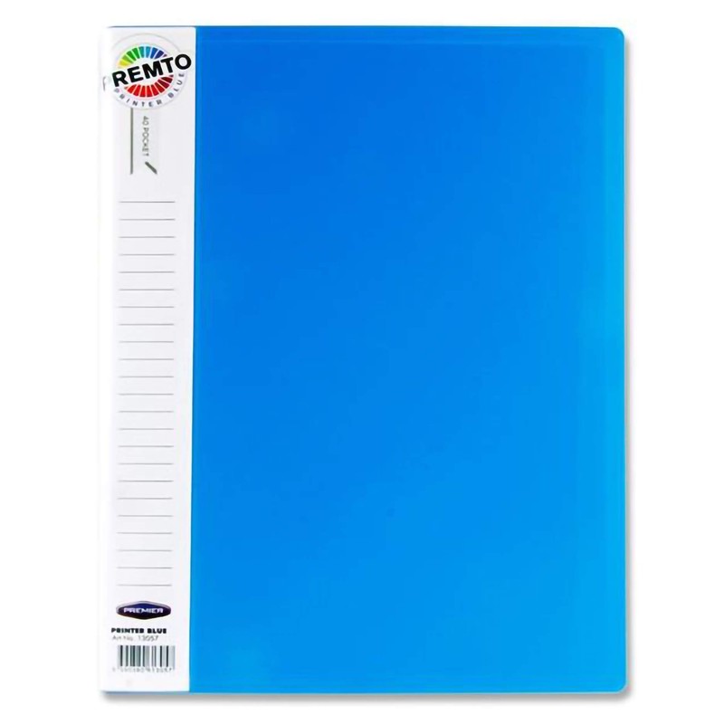 Premier Stationery A4 Office 40 Pocket Display Book - Blue