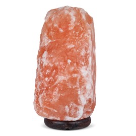 Himalayan Secrets LARGE Salt Lamp - Natural Pink Crystal with Wooden Base - Dimmer Cord and Bulb included (25-30 LBS)