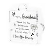Beautiful Acrylic Plaque, Heartwarming Puzzle Shape Gift for Grandma, Birthday