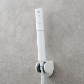 Tecmolog BS159W Round Hand Shower Heads High Pressure Water-Saving Brass 2 Jet Types White