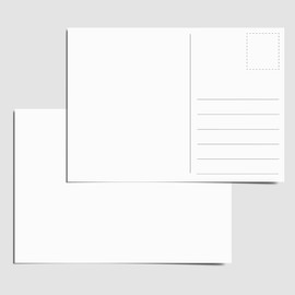Papa Prints Pack of 50 Plain Postcards (149 x 105 mm) Blank Postcards White Cards for Schools, Businesses, Blank Mailable Postcards