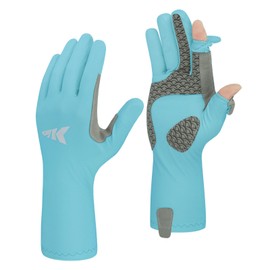 KastKing Sol Armis Pro UPF50+ Fishing Gloves -Quick-Dry,Full Finger UV Protection Gloves Sun Protection Gloves Men Women for Outdoor,Hunting