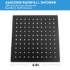 NearMoon Square Rain Shower Head With Extension Arm, Large Stainless