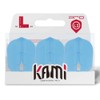L-style champagne flight kami shape, light blue