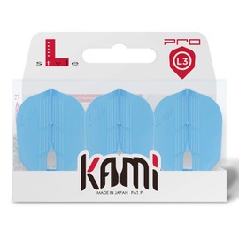 L-style champagne flight kami shape, light blue